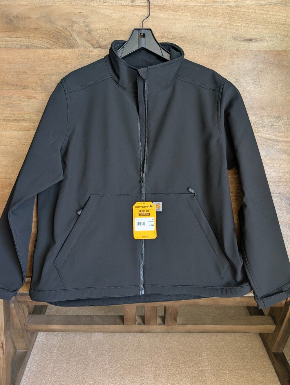 NWT Carhartt Galesburg Softshell Jacket Womens XL Black Relaxed Zip Up OJ7115-W